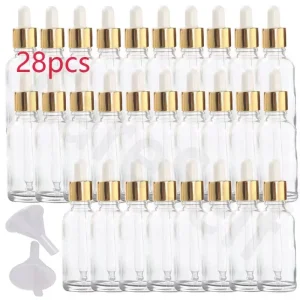 28pcs Empty Dropper Bottles